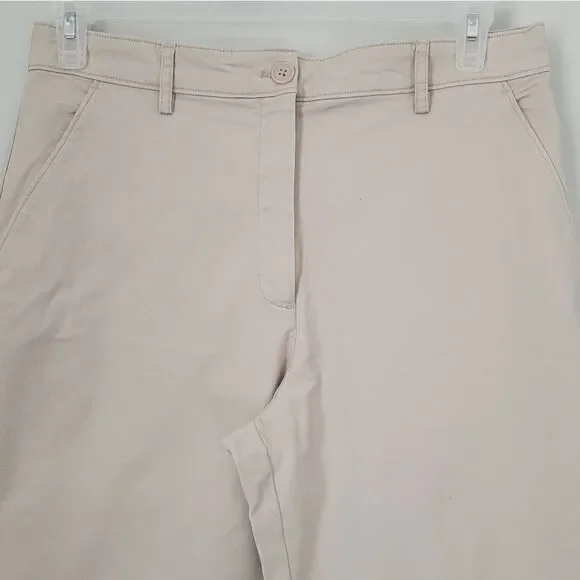 Abercrombie & Fitch Wide Leg High Rise Khaki Pants Size 31/12 - Picture 2 of 7